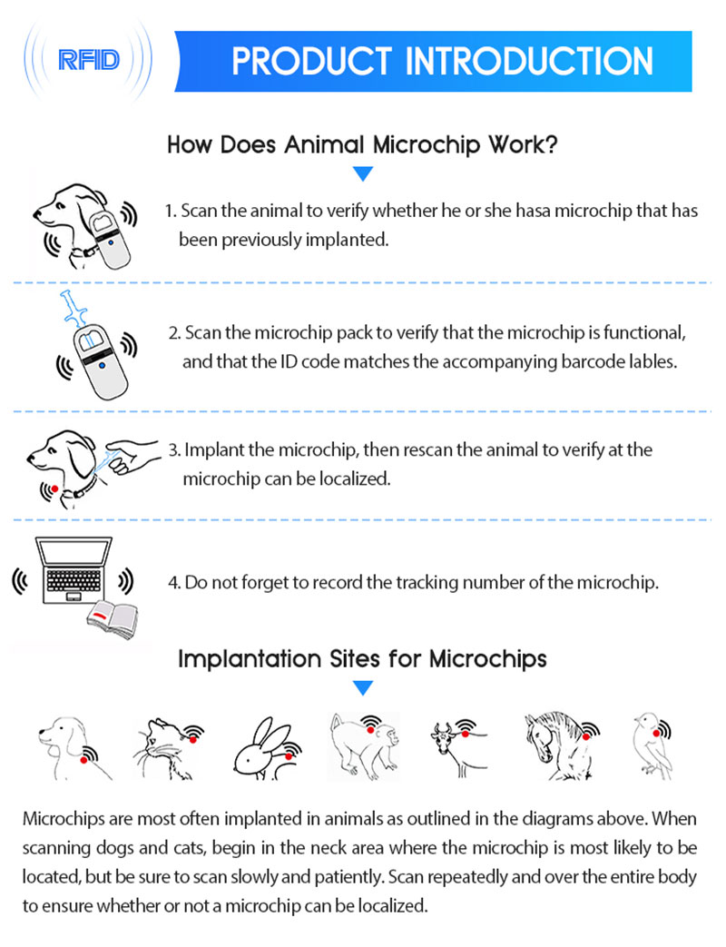 RFID Animal Ear Tag Collection Identification Handheld Kaartlezer 8