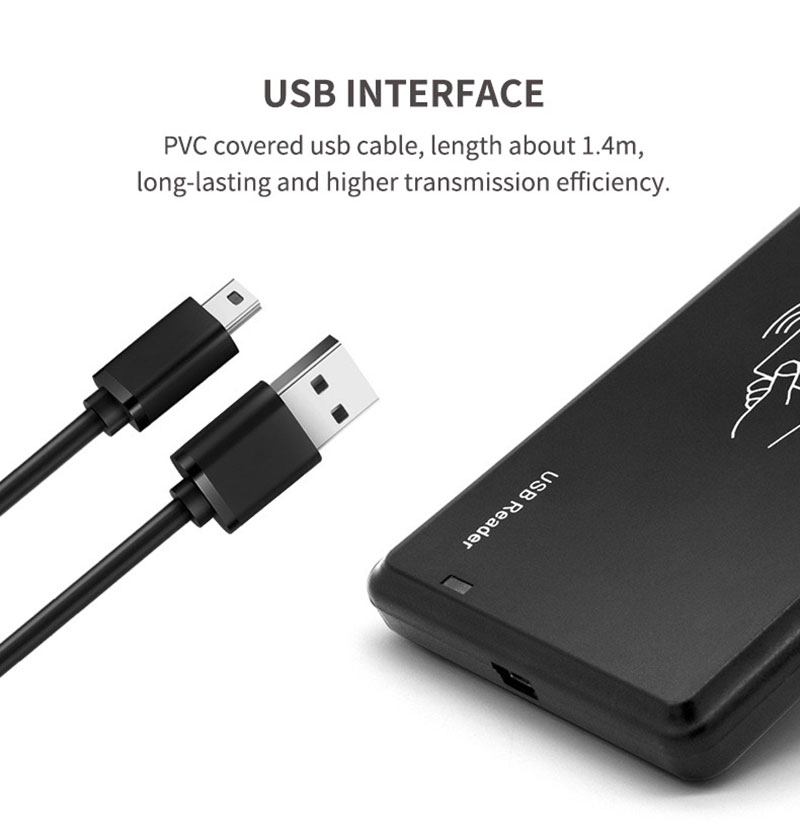 Desktop Contactloze USB RFID Kaartlezer Voor 125khz Kaarten Tags 7