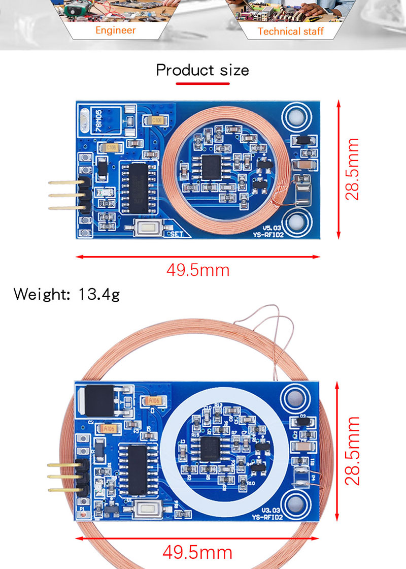 ID-kaart leermodule RFID-leeskaart 5V 12V I/O-poortuitgang 125K radiofrequentie microcontroller toegangskaart swipe DIY7