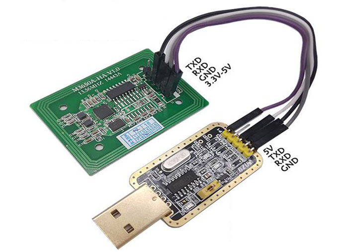 IC-kaartlezermodule RFID hoge frequentie contactloos S50 lezen en schrijven inductie seriële poort RS232 TTL 3