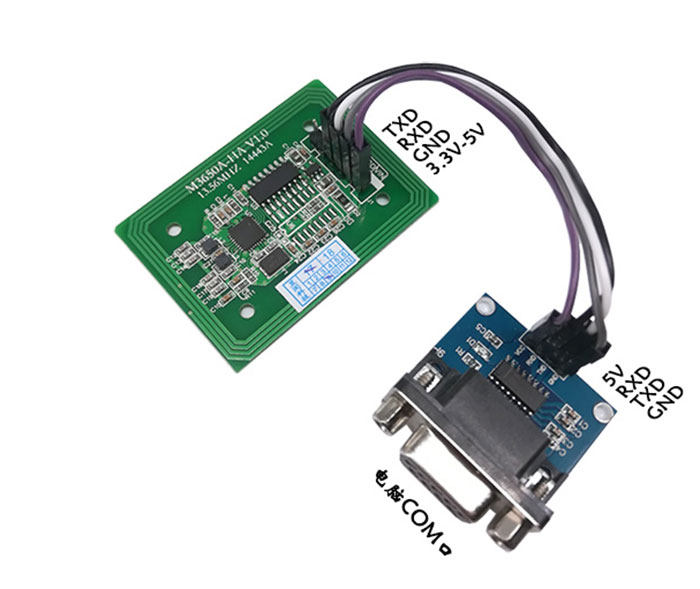 IC-kaartlezermodule RFID hoge frequentie contactloos S50 lezen en schrijven inductie seriële poort RS232 TTL 4