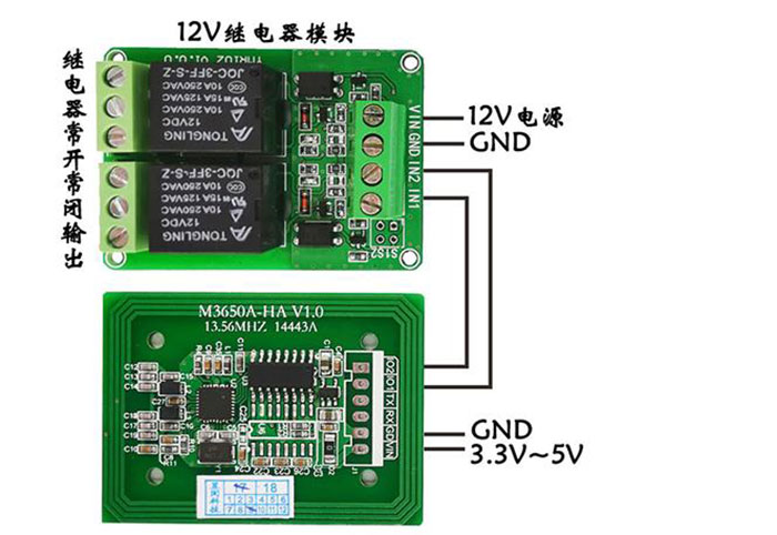 IC-kaartlezermodule RFID hoge frequentie contactloos S50 lezen en schrijven inductie seriële poort RS232 TTL 5