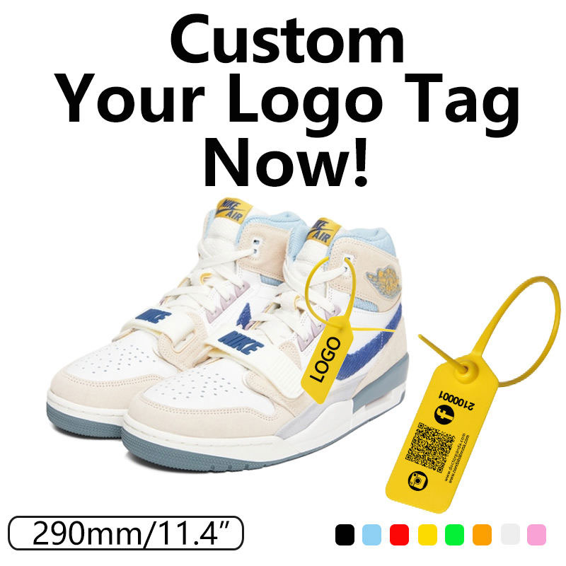 Hot sale custom wegwerpbare veiligheids plastic seal label tas sneaker kleding schoen helder wit RFID tag6