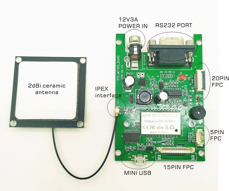 Enkelkanaals RFID-lezermodule UHF radiofrequentie-identificatie mobiele telefoon computer ingebedde UHF-kaartlezer module3