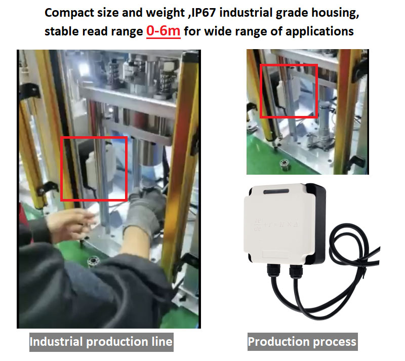 RFID industriële lezer Modbus aangesloten PLC UHF RFID 915M alles-in-één productielijnbeheer 5