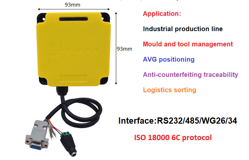 RFID industriële lezer Modbus aangesloten PLC UHF RFID 915M alles-in-één productielijnbeheer 6