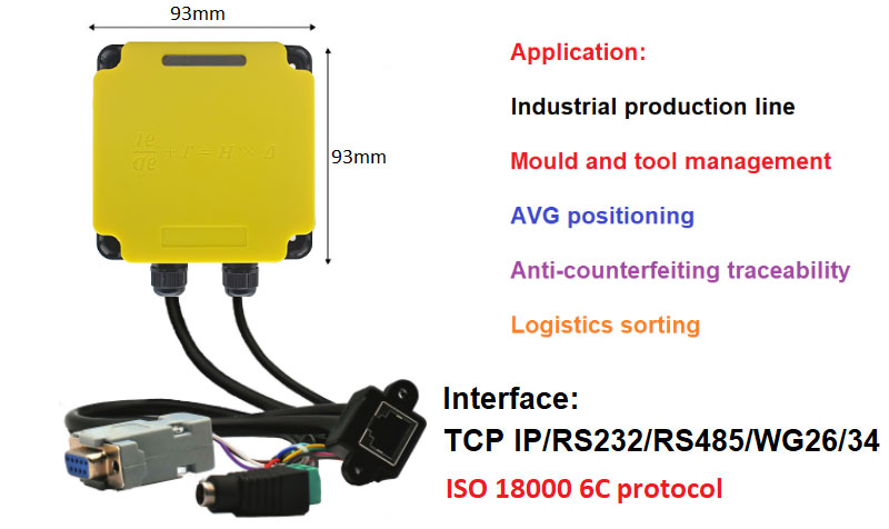 RFID industriële lezer Modbus aangesloten PLC UHF RFID 915M alles-in-één productielijnbeheer 7