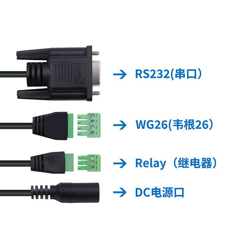 UHF RFID-lezer voor toegangscontrole op lange afstand ondersteunt wachtwoordtrigger WG26 relaistrigger toegangscontroleschakelaar 3