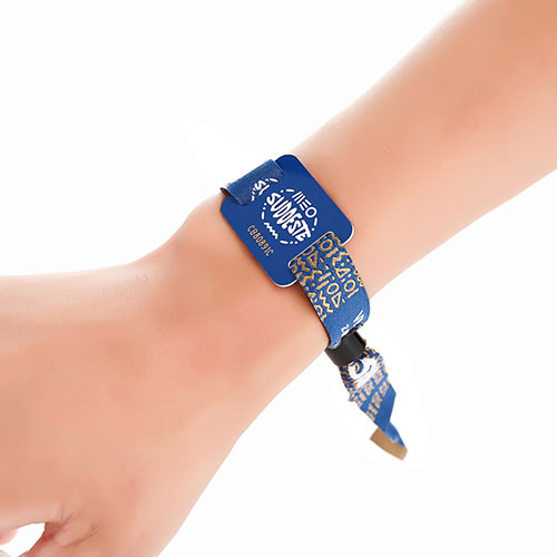 RFID-polsband Radiofrequentie-inductiepolsband Wegwerpbare polyester polsband Concertidentificatie Polyester Smart Jacquard-polsband 2