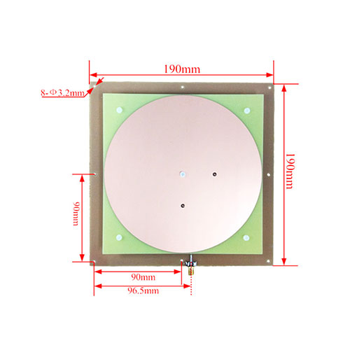 8dBi circulair gepolariseerde antenne (190 disk OSP) slimme container UHF anti-jamming UHF lezer antenne 3