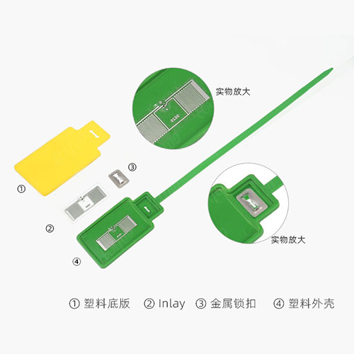 Antidiefstal anti-sloop activabeheer RFID-kabelbinders China RFID-fabrikanten groothandel op maat gemaakte gasfleslabels slimme rfid-kabelbinders labels 3