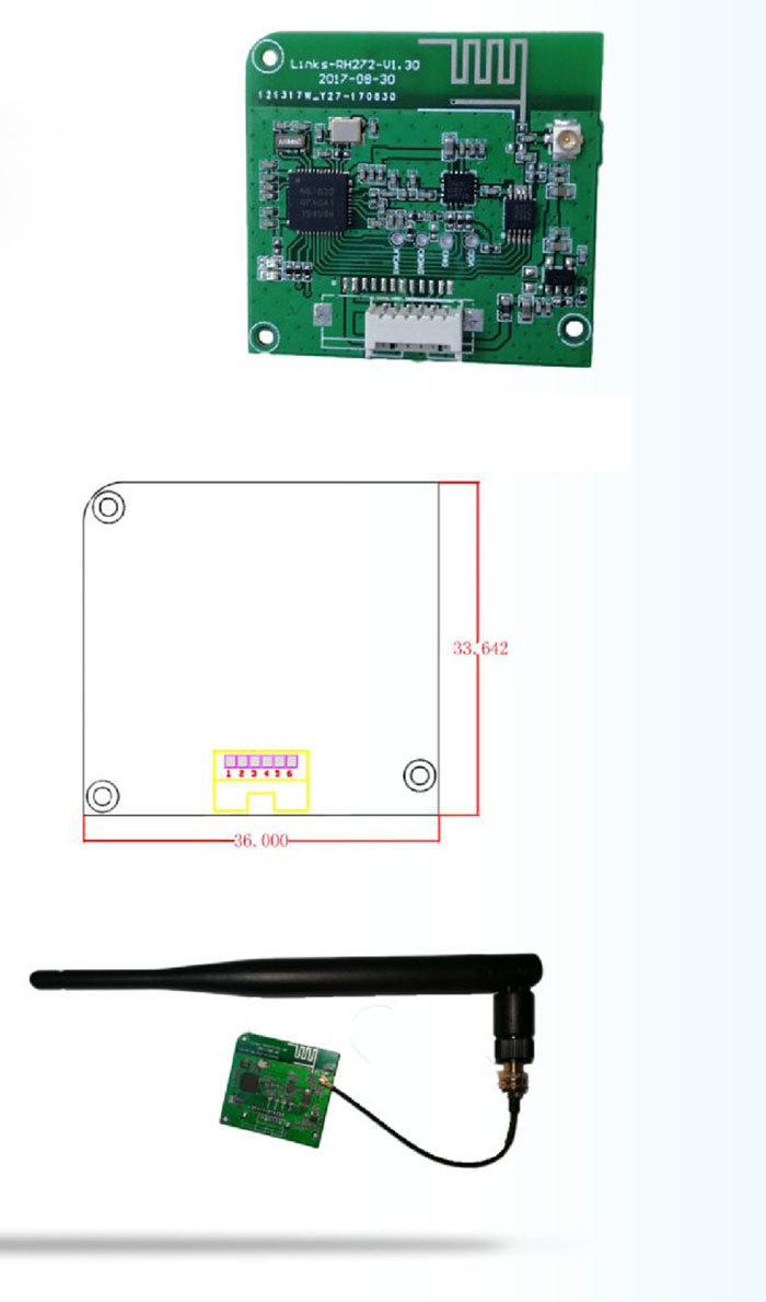 RFID actieve lees-schrijfmodule 2.45G actieve lees-schrijfmodule handheld RFID-module