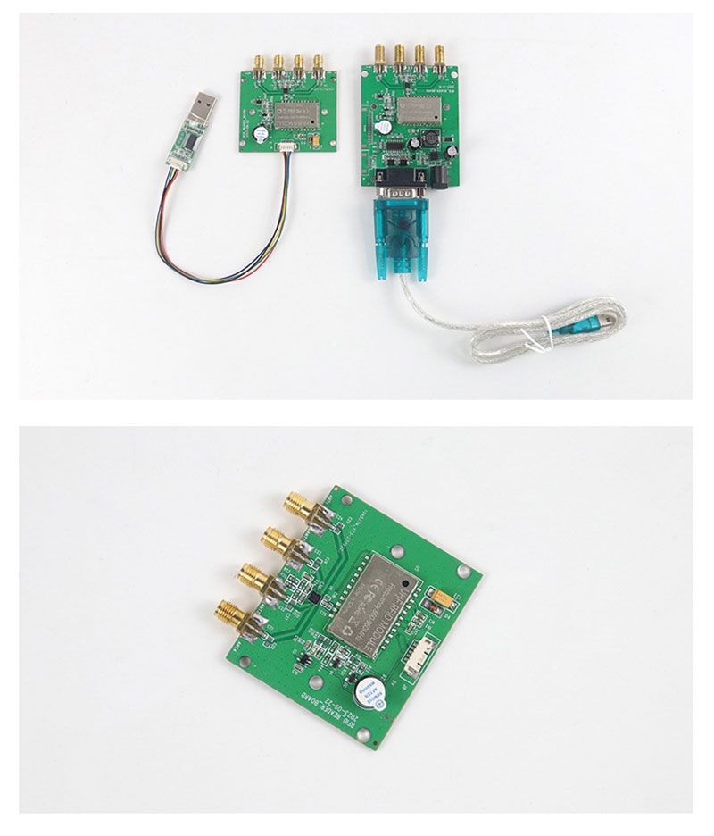 rfid ultra hoge frequentie module vier kanaals UHF internationale universele radiofrequentie identificatie lezer module vier antenne module 8