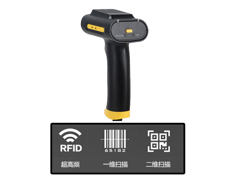 Kassa en afwikkeling RFID ultra hoge frequentie handheld kaartlezer scannen pistool barcode UHF passieve tag collector identifier 4