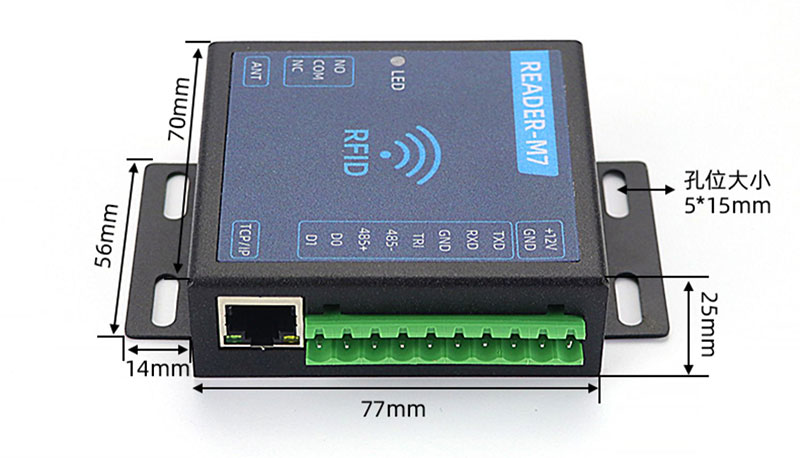 RFID UHF-lezermodule seriële poort netwerkpoort radiofrequentie-identificatie UHF elektronische taglezer 915MHz